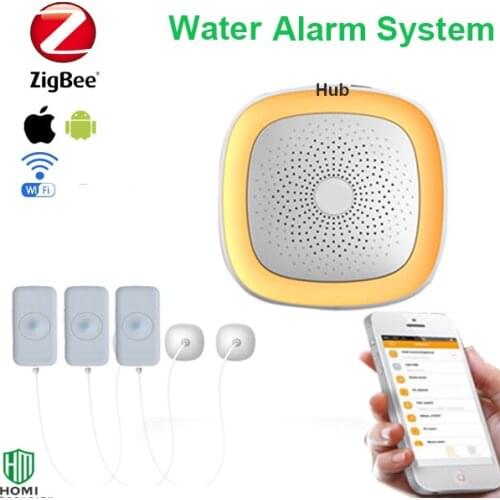 Home water flooding alarm set Zigbee wifi water leakage APP alert notice safe