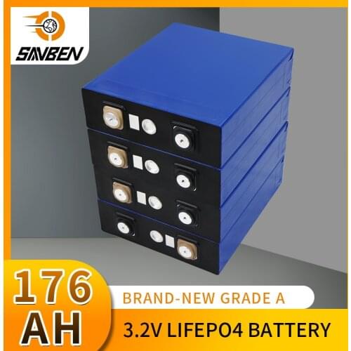 PWOD 32PCS 3.2V Lifepo4 Cell Pack 176AH Brand NEW Lithium Iron Phosphate Battery Form For Solar System RV EU US Tax Free