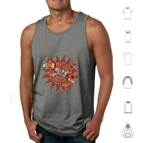 Red Lion Batik Tank Tops Vest Cotton Batik Keith Keith Kogane Voltron Voltron Red Lion Lion Big Cat Cat Batik Pattern Pattern