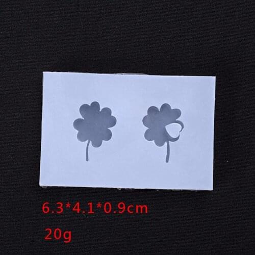 Mini Lucky Four-leaf Clover Shape Silicone Epoxy Resin UV Glue Crafts Mold Creative DIY Art Pendant Brooch Jewelry Tool
