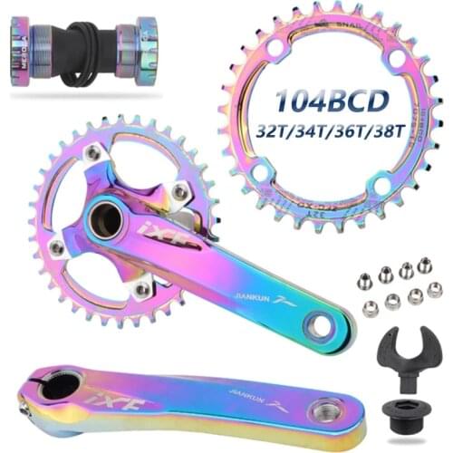 NEW Colorful MTB Bike 170mm Crankset kit 1X System Chainwheel Single Chainring Narrow Wide 104 BCD For Mountain Bike Bicycle