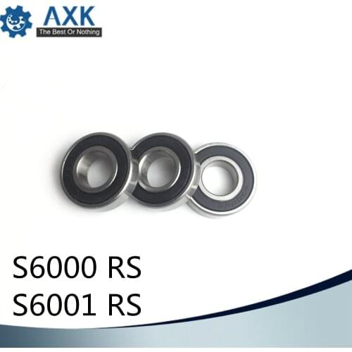 Bearings 6000 6001 ( 1 PC) Bicycle Hub Wheel Hybrid 440C Stainless Steel Rings With Si3N4 Ceramic Balls Bearing S6000 S6001