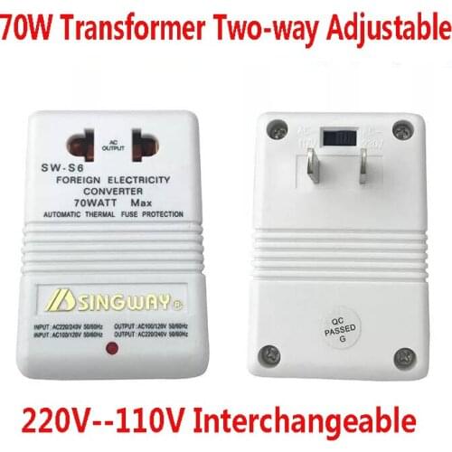 110V 120V To 220V 240V Step Up Or Step Down Voltage Converter 70W/100W/150W Transformer Travel US Plug
