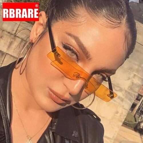 RBRARE Square Sunglasses Women Retro Rimless Women Sunglasses Small Glasses Women Luxury Brand Designer Okulary Gafas De Mujer