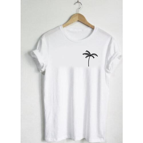 Palm Tree Shirt - Plant Tshirt Pocket Shirt Unisex Mens or Womans Shirt Cute Tee Simple Graphic Nature Tropical Pineapple I-C016