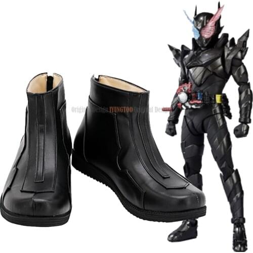 Masked Rider Build Cosplay Boots Black Shoes Kamen Rider Leather Shoes Cosplay Custom Made