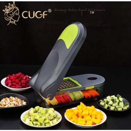 GUGF Royal Multifunctional Vegetable Cutter Fruit Slicer Grater Shredders Drain Basket Slicers Gadgets Kitchen Accessories