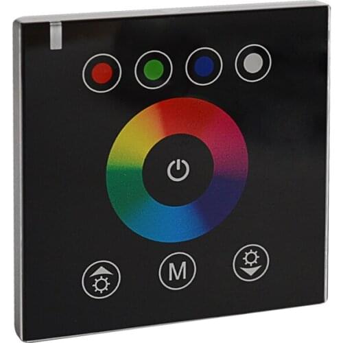Glass Panel Wall Mounted RGBW LED Dimmer Touch LED Controller for LED Strips