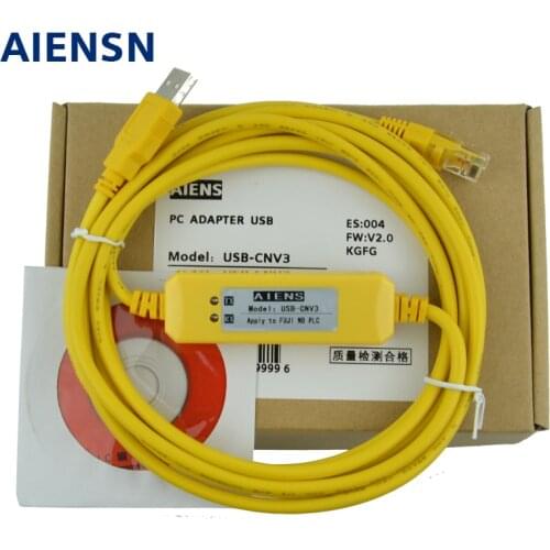New USB programming cable USB-CNV3 for Fuji Fuji NB/NJ/NS NW0 SPB PLC series PLC win7/8