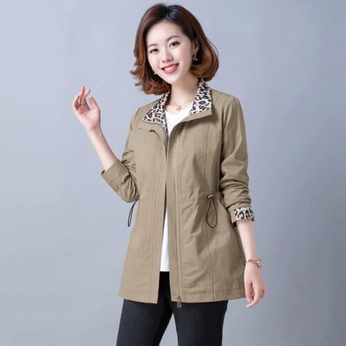 Fashion Windbreaker Coats Mid-length Khaki 2020 New Spring Autumn Women Trench Coats Korean Loose Casual Ladies Outerwear P195