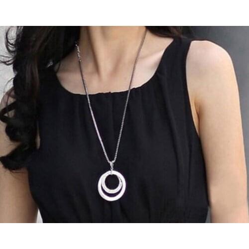 HOT Best Price Fashion Long Chain Women Fashion Crystal Rhinestone Silver Plated Pendant Necklace 533