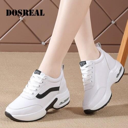 Womens Casual Shoes Air Cushion Thick-Soled Increased Womens Shoes Fashion White Shoes Non-Slip Wear-Resistant Sports Shoes
