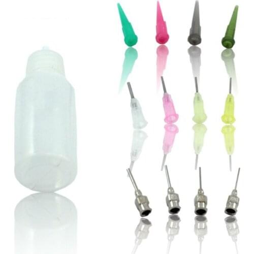 1 Set 30ml Tattoo Applicator Bottle Body Art Nozzle Drawing Making Tool Plastic Body Art Nozzle Drawing Making Kit
