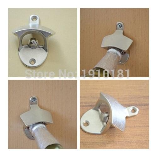 2 PCS/LOT Aluminum Alloy opener wall mounted bottle opener beer opener Wholesale beer tools bar tools creative