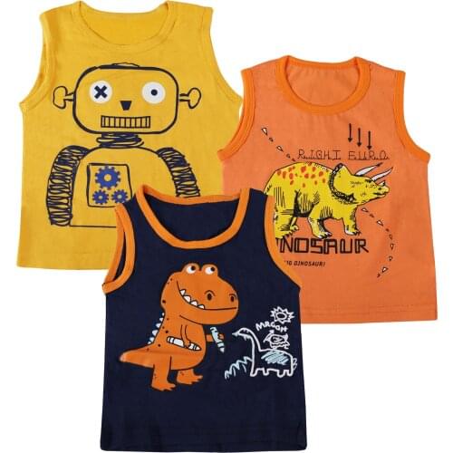 New Kids Undershirt 3pcs Baby Girls Underwear Outer Boy Summer Vest Toddler Sleeveless T-Shirts Casual Tanks Tee Breathable Tops