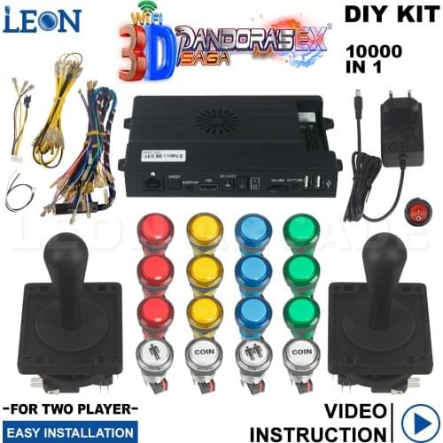 3p 4p Game Pandora Box Saga 3d 128g Led Illuminated Jamma Arcade Button American Arcade Joystick 12v Arcade Machine Diy Kit