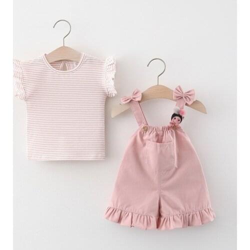 4 Sets/Lot) 2021 New Arrival Girls Summer Clothing Set 043004