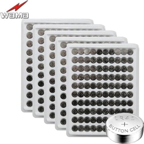 500pcs/lot Wama AG3 Button Cell Battery LR41 Light 392 SR41 SR736 V36A 192 Toys Clock Remote Control Batteries Drop Shipping