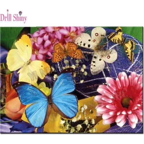 5D diamond embroidery painting Flowers Butterfly Diy Diamond Paintings Full Mosaic Pattern Cross Stitch Rhinestone Christmas
