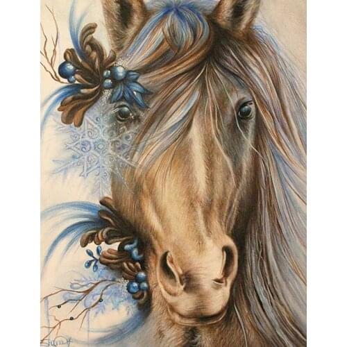 5D Diy Diamond Painting Animal Flowers Horse Cross Stitch Diamond Mosaic Needlework Diamond Embroidery Home Decor Handcraft