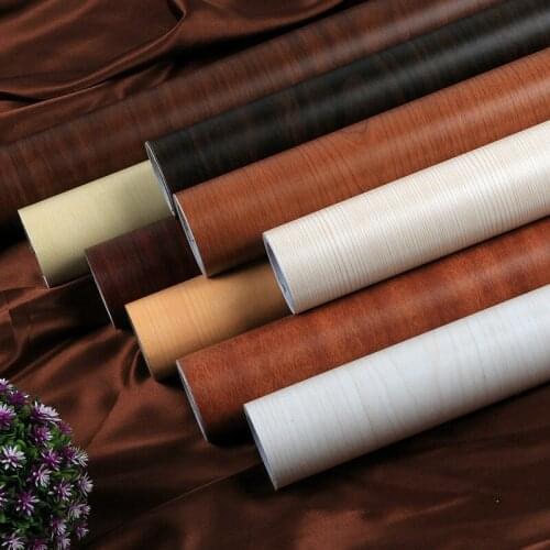 60*100cm Faux Wood Wallpaper Roll Living Room Self Adhesive Wall Stickers Cupboard Door Desktop Furniture Cabinets Home Decor
