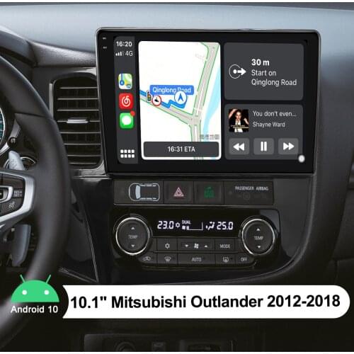 Radio 1 Din 10.1 Inch IPS Screen Android 10 Car Radio Multimedia Video Player Auto Stereo GPS For Mitsubishi Outlander 2012-2018