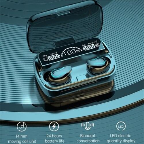 New Wireless Headphones TWS Bluetooth 5.1 Earphones 2200mAh Sports Waterproof Headsets HiFi 9D Stereo Earbuds with Microphones