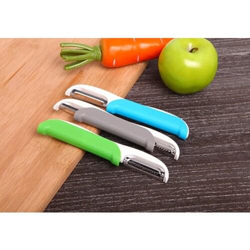 Double Sides Vegetable Fruit Parer Slicer Cutter Stainless Steel Peeler Kitchen Tool