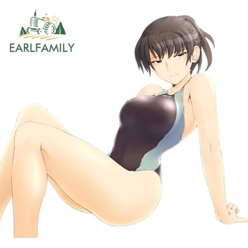 EARLFAMILY Decal Funny Beautiful Sexy Woman Amagami SS - Tsukahara Hibiki Wall Stickers Cartoon Motorcycle Car Sticker