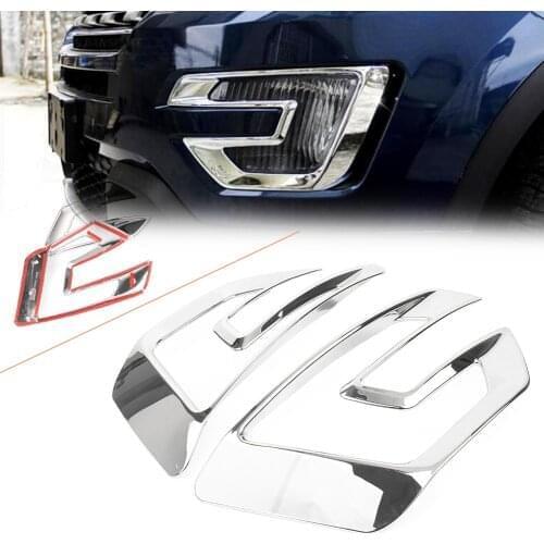 Chrome Car Front Fog Light Lamp Bezel Cover Trim For Ford Explorer Sport 2016 2017