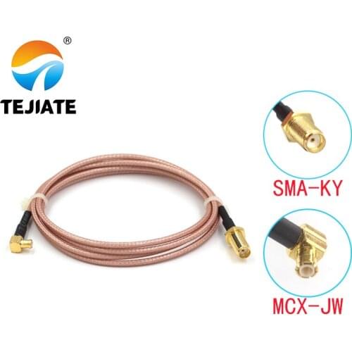 1PCS TEJIATE Adapter Cable MCX To SMA Type MCX-JW Convert SMA-KY 8-90CM 1M 1.5M 2M Length Connector RG316 Wire