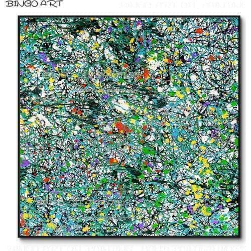 Artist Pure Hand-painted High Quality Fine Art Abstract Oil Painting on Canvas Kinds of Pure Abstract Colorful Art Oil Painting