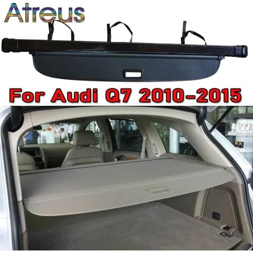 Car Trunk Parcel Shelf Cover for Audi Q7 2010 2011 2012 2013 2014 2015 Accessories Retractable Rear Racks Spacer Curtain