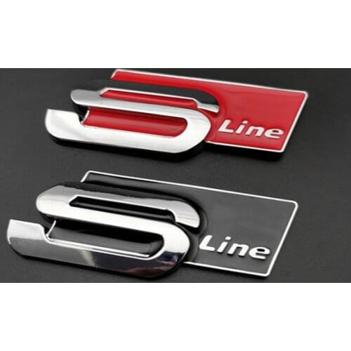 Metal Auto A4L/A6L/A3/Q3/Q5 Special Modified SLINE Side Label Personalized Sticker Scratches Sticker Car Sticker