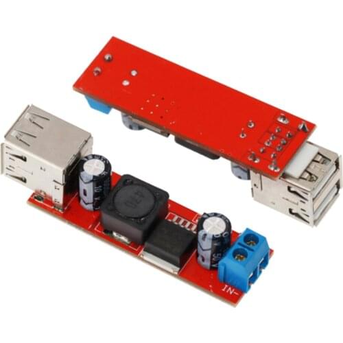 DC 6V-40V To 5V 3A Double USB Charge DC-DC Step-down Converter Module For Vehicle Charger LM2596 Dual USB