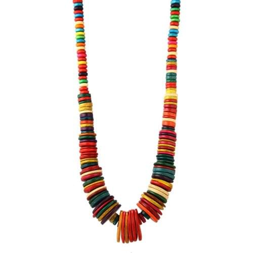 2018 new arrive multicolors Handmade Bohemia Statement Necklace Coconut shell Collar Necklace for women