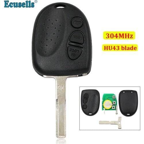 Remote Key 3 Button Remote for Holden Commodore VS VR VT VX VY VZ 304MHZ uncut HU43 blade