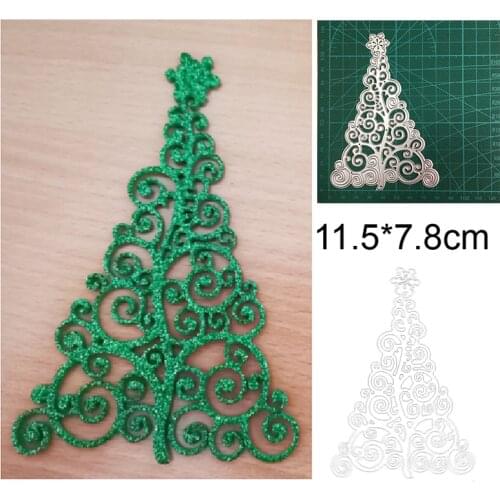 Christmas tree Metal Cutting Dies Cutout Stencils Die Cut for DIY Scrapbooking Album Paper Card Embossing for Kids DIY