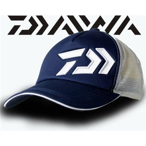 Da Yiwa Fishing Hats Daiwa Male Sunshade Sun Visor Daiwa Breathable Mesh Cap Adjustable Hat Fishing Tackle Supplies High Quality
