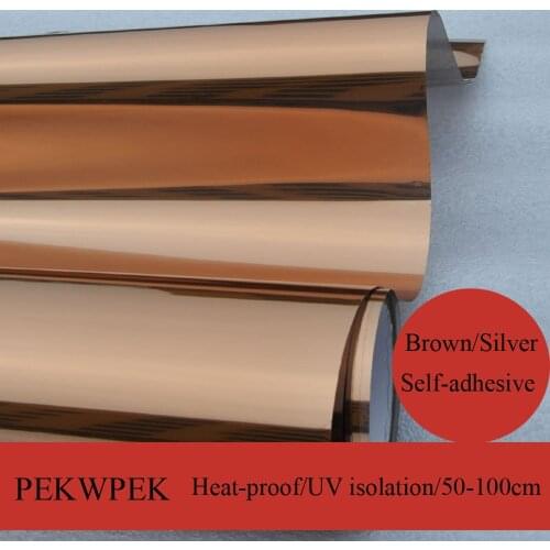 50-110cm Width Summer DIY One-Way Mirror Window Film Anti-UV Privacy Self-Adhesive Decorative Window Shades For Homes And Office