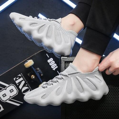 Mesh Casual Sneakers 2021 Summer Men Women Breathable All-Match Fashion Octopus Sports Flying Weave Running Shoes Size 35-44