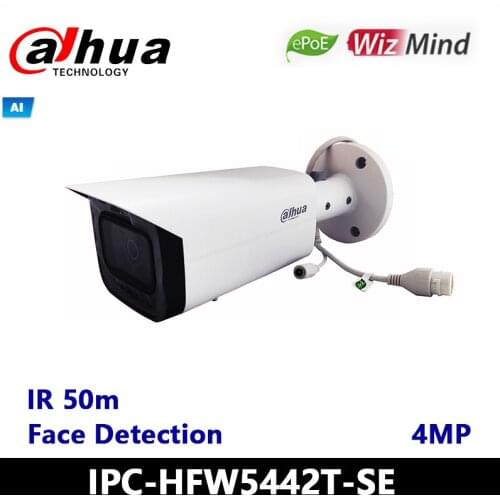 Dahua IPC-HFW5442T-SE 4MP Pro AI IR Bullet Network IP Camera H.265 & H.264 triple-stream encoding IR 50m Security camera