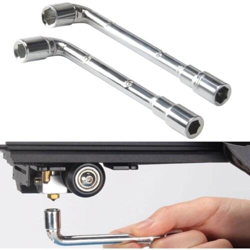6mm 7mm Hexagonal wrench L-shaped Screw Nut Wrench Sleeve Maintenance Tool Sleeve Wrench for Ender 3 E3D MK8 Nozzle