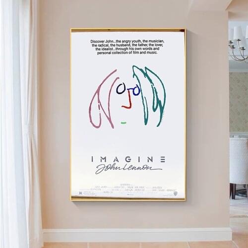 SP115 Silk Cloth Wall Poster IMAGINE John Lennon 1988 Original Movie One Sheet Art Home Decoration Gift