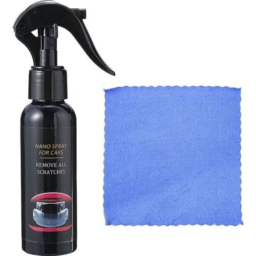 120ml Nano Car Scratch Removal Spray Repair Nano Spray for Car Scratch Repairing Polish Spray Car Ceramic Coating with Towel