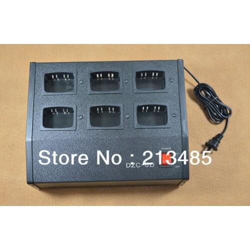 Six-Way Charger Multicharger (Can be charged with Li-ion and Ni-MH Battery Both) for Motorola HT750,HT1250,GP328,GP340,GP380