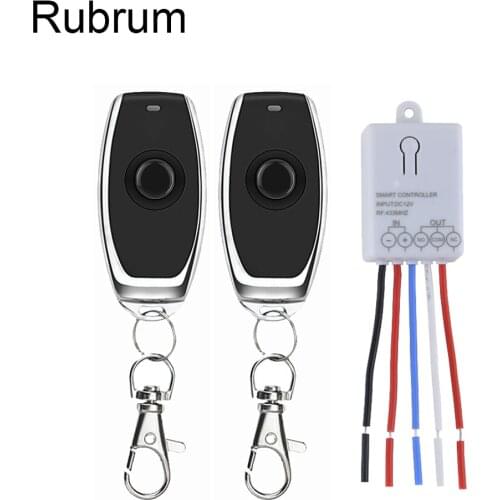 Rubrum DC 12V 1CH Remote Control Switch 433 MHz Universal Relay Receiver Module Transmitter For Electronic Lock Gate Controller