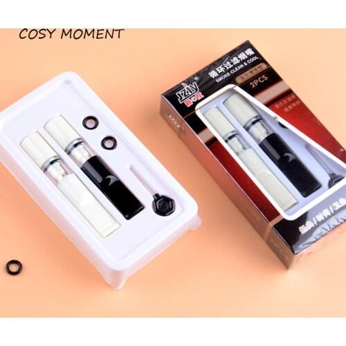 COSY MOMENT 2pcs/box Cigarette Filter Resin Cleanable Cigarette Holder Mouthpiece Filtration sigara filtresi YJ335