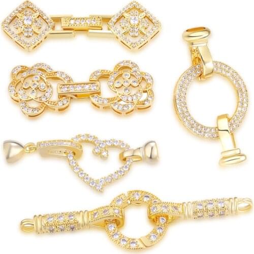 DIY Pearls Jewelry Fittings Fastener Connector Clasps For Handmade Beadwork Gems Pearls Bracelet Necklace Making Accessories New