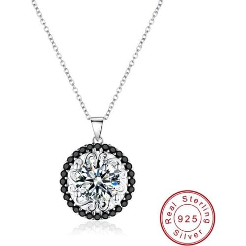 SODROV Romantic Flower Arrive 925 Sterling Silver Fine Jewelry Trendy Engagement necklaces & pendants for Women P113